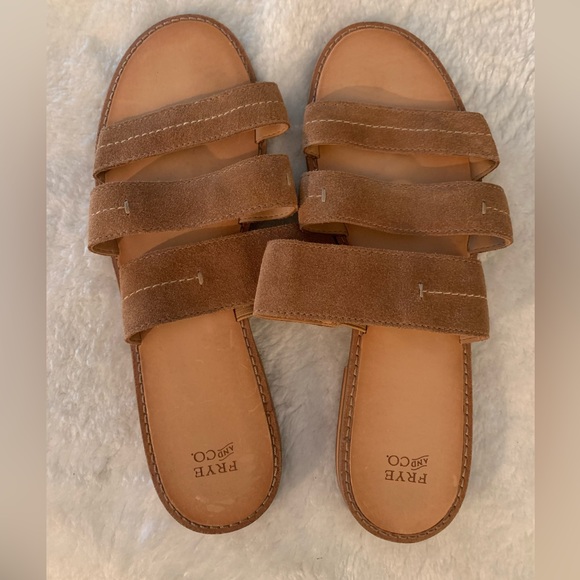 Frye and Co Evie Three Band Slides - Picture 2 of 6